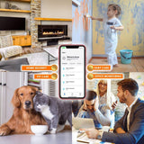 [New 2019] FullHD 1080p WiFi Home Security Camera Pan/Tilt/Zoom - Best Rated Smart App, Work with Alexa - Wireless Indoor Surveillance System (Black)