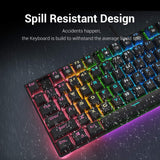 Redragon K552-RGB Mechanical Gaming Keyboard Compact 87 Key Mechanical Computer Keyboard KUMARA USB Wired Cherry MX Blue (Black RGB Backlit)