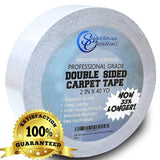 Sugarman Creations Strongest Double Sided Carpet Tape-[2-Inch-by-40-Yard,120 feet!-2X More!]- 5 Stars Professional Grade,Industrial Strength