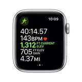 Apple Watch Series 5 (GPS, 44mm) - Silver Aluminum Case with White Sport Band