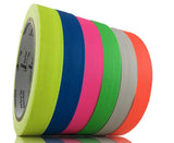 GreyParrot Tape UV Blacklight Reactive, (6 Pack), (6 Colors), 33ft Per Roll, Fluorescent Cloth Tape