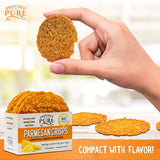 Proudly Pure Keto Friendly Parmesan Cheese Crisps Low Carb Snacks, Healthy Diet Food Crackers 100% Natural Aged Cheesy Parm Chips (Original, 3 Pack)