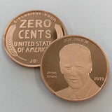 Aizics Mint Set of 4 Zero Cents Pennies/Alexandria Ocasio-Cortez AOC, Joe Biden, Bernie Sanders & Elizabeth Warren | Democrat Novelty Coin Token