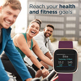 Fitbit Versa 2 Health & Fitness Smartwatch with Heart Rate, Music, Alexa Built-in, Sleep & Swim Tracking, Bordeaux/Copper Rose (S & L Bands Included)