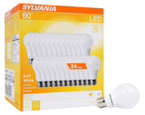 SYLVANIA 74765 A19 Efficient 8.5W Soft White 2700K 60W Equivalent A29 LED Light Bulb (24 Pack), 24 Count