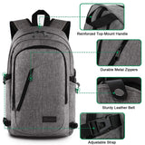 Laptop Backpack, School Backpacks Durable Water Resistant College Bookbag for Women and Men, Anti Theft Slim Business Travel Computer Bag with USB