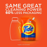 Tide Laundry Detergent Liquid, Original Scent, HE Turbo Clean, Pack of 3 Smart Pouches, 48 oz Each, 93 Loads Total