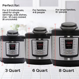 Instant Pot LUX Mini Qt 6-in-1 Multi- Use Programmable Pressure Cooker, Slow Cooker, Rice Cooker, Sauté, Steamer, and Warmer