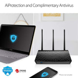 ASUS RT-AC66U B1 AC1750 Dual-Band WiFi Router, AiProtection Lifetime Security