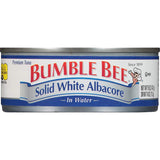 BUMBLE BEE Solid White Albacore Tuna Fish in Water, Canned Tuna Fish, High Protein Food, Wild Caught, Gluten Free, 5 Ounce (pack of 24)