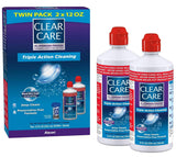 Clear Care Cleaning & Disinfecting Solution with Lens Case, Twin Pack, 12-Ounces Each