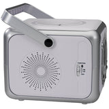 Jensen CD-555 White/Silver CD Bluetooth Boombox Portable Bluetooth Music System