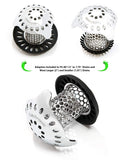 TubShroom Ultra Revolutionary Bath Tub Drain Protector Hair Catcher/Strainer/Snare, Stainless Steel