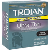 Trojan Ultra Thin Lubricated Condoms 36ct
