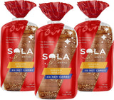 SOLA Golden Wheat Low Carb Sandwich Bread Loaf (3 Pack)