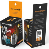 Noise Cancelling Ear Plugs for Sleeping [2 Pairs] Reusable Safe Silicone Earplugs Musicians Hearing Protection with High Fidelity Sound Reduction