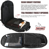 Travel Backpacks for Men, Extra Large College School Laptop Bookbags with USB Charging Port,TSA Friendly Water Resistant Business Computer Bag