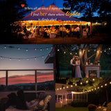 Globe String Lights with 27 Clear G40 Bulbs, Connectable Outdoor /Indoor Lights