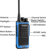 Arcshell Rechargeable Long Range Two-Way Radios with Earpiece 4 Pack UHF 400-470Mhz Walkie Talkies Li-ion Battery and Charger Included