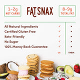 Fat Snax Cookies - Low Carb, Keto, and Sugar Free (Variety Pack, 12-pack (24 cookies))