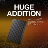 Seagate Expansion Portable 4TB External Hard Drive Desktop HDD – USB 3.0 for PC Laptop (STEA4000400)