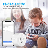 Plug, Smart Plug ESICOO, works with Alexa, Google Home Ifttt, Wi-Fi Mini Smart Outlet, Socket 1 Pack, No Hub Required (White 4 Pack)
