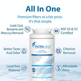 FilterLogic NSF 53&42 Certified UKF8001 Refrigerator Water Filter
