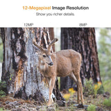 APEMAN Trail Camera 12MP 1080P 2.4" LCD Game&Hunting Camera with 940nm Upgrading IR LEDs Night Vision upto 65ft/20m IP66 Spray Water Protected Design
