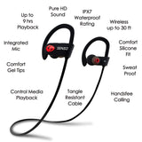 SENSO Bluetooth Headphones, Best Wireless Sports Earphones w/Mic IPX7 Waterproof HD Stereo Sweatproof Earbuds for Gym Running Workout