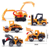 JOYIN 11 in 1 Die-cast Construction Truck Vehicle Car Toy Set Play Vehicles in Carrier Truck