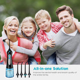 Water Flosser Professional Cordless Dental Oral Irrigator - Portable and Rechargeable IPX7 Waterproof 3 Modes Water Flossing with Cleanable Water