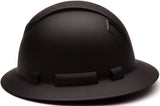 Pyramex Ridgeline Full Brim Hard Hat, 4-Point Ratchet Suspension, Matte Black Graphite Pattern