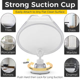 HoneyBull Fogless Shower Mirror for Shaving | Shatterproof with Suction, Swivel & Razor Hook