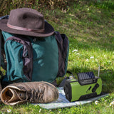 RunningSnail Solar Crank NOAA Weather Radio for Emergency with AM/FM, Flashlight, Reading Lamp and 2000mAh Power Bank