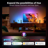 Philips Hue White and Color Ambiance LED Smart Light Bulb Starter Kit, 3 A19 Smart Bulbs & 1 Hue Hub