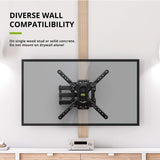 USX MOUNT Full Motion Swivel Articulating Tilt TV Wall Mount Bracket for 26-55" LED, OLED, 4K TVs-Fit