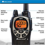 Midland - GXT1000VP4, 50 Channel GMRS Two-Way Radio - Up to 36 Mile Range Walkie Talkie