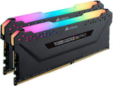 Corsair CMW32GX4M2C3200C16 Vengeance RGB PRO 32GB (2x16GB) DDR4 3200 (PC4-25600) C16 Desktop Memory Black