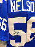 Quenton Nelson Indianapolis Colts Signed Autograph Blue Custom Jersey JSA