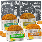 Keto Friendly Crackers, Snacks Parmesan Cheese Crisps Low Carb, Healthy Diet Food Crackers 100% Natural Aged Cheesy Parm Chips | Variety 4 PACK