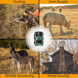 TOGUARD Trail Camera 14MP 1080P Game Hunting Cameras with Night Vision Waterproof 2.4" LCD IR LEDs Night Vision Deer Cam Design