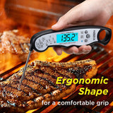 Kizen Instant Read Meat Thermometer - Best Waterproof Ultra Fast Thermometer with Backlight & Calibration.