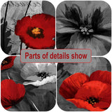 Red Wall Art Elegant Poppy Red Flower Wall Art Plant Abstract Art Poppy Canvas Wall Art