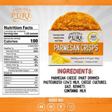 Proudly Pure Keto Friendly Parmesan Cheese Crisps Low Carb Snacks, Healthy Diet Food Crackers 100% Natural Aged Cheesy Parm Chips (Original, 3 Pack)