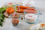 Pyrex Measuring Cups, 3-Piece, Clear
