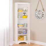 Prepac WSCC-0604-1 Elite Home Corner Storage Cabinet Tall 1-Door, White