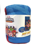 Marvel Super Heroes Kids/Toddler/Children’s Nap Mat with Built in Pillow and Blanket Featuring Avengers - Captain America, Hulk, Iron Man
