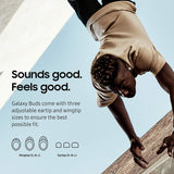 Samsung Galaxy Buds, Bluetooth True Wireless Earbuds (Wireless Charging Case Included), Silver - US Version with Warranty