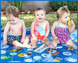SplashEZ 3-in-1 Sprinkler for Kids, Splash Pad, and Wading Pool for Learning – Children’s Sprinkler Pool
