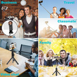 Selfie Stick, Extendable Selfie Stick Tripod with Detachable Wireless Remote and Tripod Stand Selfie Stick